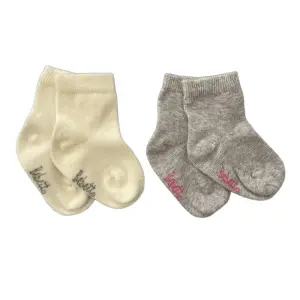 S682 Чорапи 2бр corap grubu Сив-Екрю 0-6м