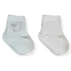 S743 Чорапи 2ч. 6-12M ECRU-MINT
