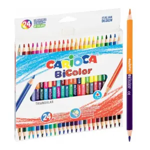 CARIOCA Bi-Color Двуцветни моливи 24бр, 48 цвята
