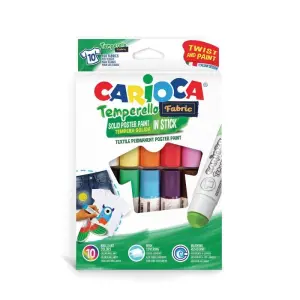 CARIOCA Fabric Сухи темперни бои за текстил 10бр