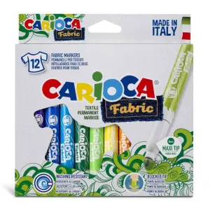 CARIOCA Fabric Флумастери за текстил 12 цвята