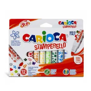 CARIOCA Stamperello Флумастери с печат 12 цвята