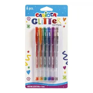 CARIOCA Glitter Гел химикалки 6 цвята