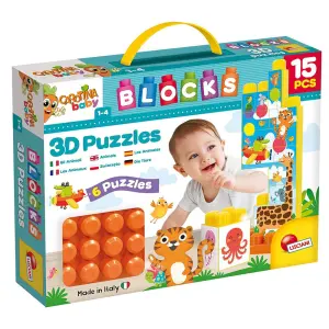 CAROTINA BABY Конструктор в кутия 3D животни оранжев