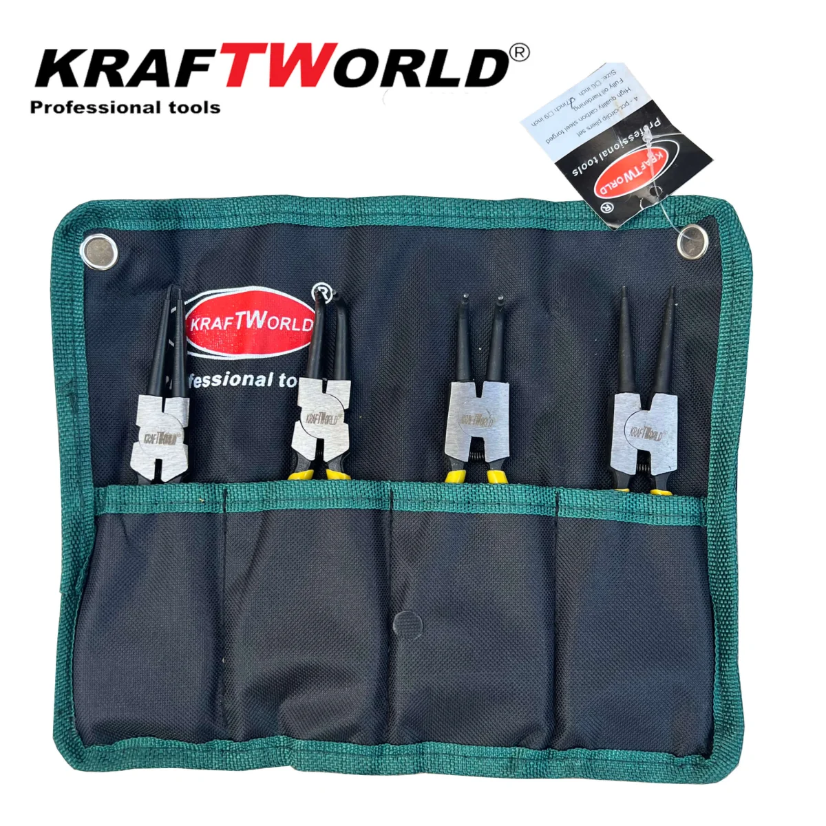 Комплект Зегер Клещи KraftWorld 180mm за Вътрешни и Външни Зегерки 7″