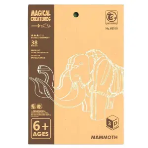 Дървен 3D пъзел 38 части Mammoth