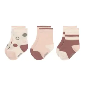 1532003996-12 Чорапи 3 бр. Offwhite Pink Rust