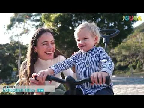 Триколка 4 в 1 GLOBBER EXPLORER TRIKE със сенник, черна