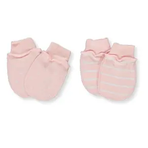 C940 Ръкавички 2 чифта BABY COUPLE PINK 0-3M