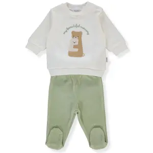 K4588 К-кт 2ч. зелен LITTLE TEDDY BEAR 9-12M/80