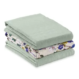 К-кт мусел пелени Cuddle N Clean Sage/Beige Flor