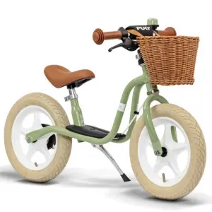 Баланс колело с кошничка PUKY LR 1L CLASSIC в ретро зелен цвят