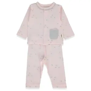 F1458 Пижама 2ч ORGANIC SLEEPY SHEEPY PINK 0-1M