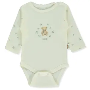 T3959 Боди д.р. ORGANIC CUTE BEAR ECRU 6-9M