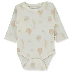 T4035 Боди д.р. ORG BORN WITH LOVE D. ECRU 6-9M