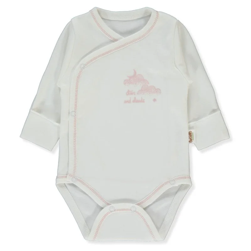 T4036 Боди д.р. ORGANIC BORN WITH LOVE ECRU 1-3M