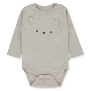T4044 Боди д.р. BE KIND BEIGE MELANGE 24-36M