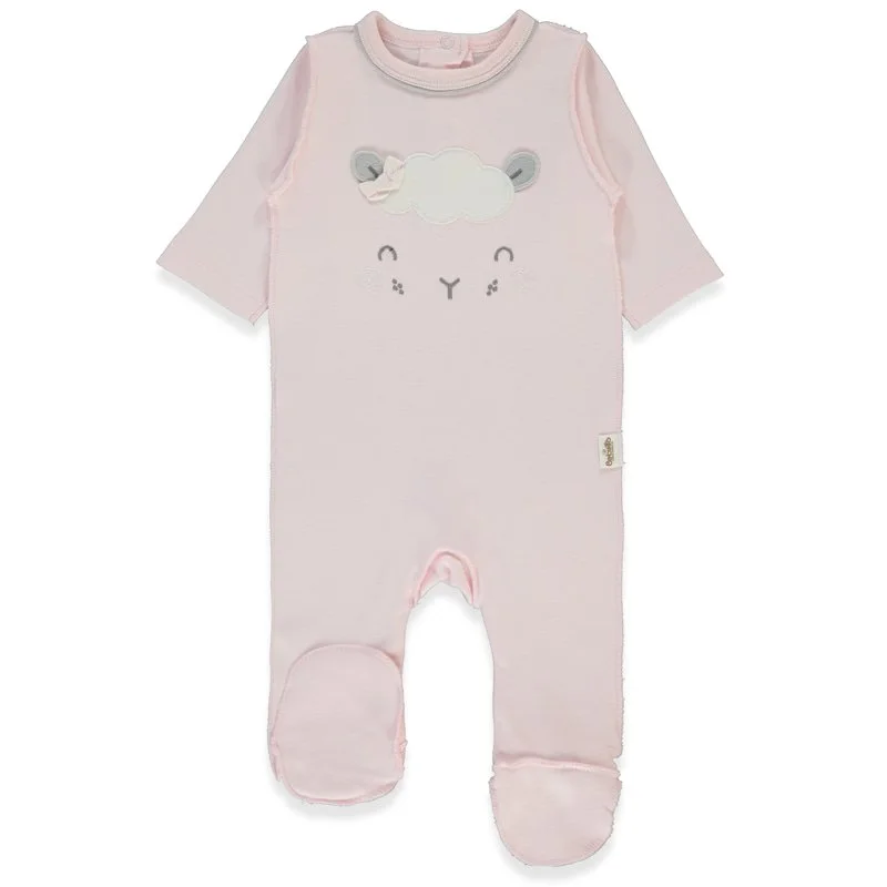 T4068 Гащеризон ORGANIC SLEEPY SHEEPY PINK 0-1M