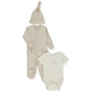 Z1059 К-кт 3ч ORGANIC BORN WITH LOVE BEIGE 1-3M