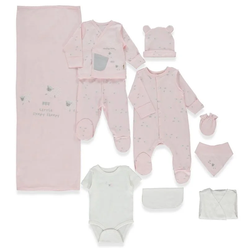 Z1071 К-кт 10ч ORGANIC SLEEPY SHEEPY PINK 0-3 M
