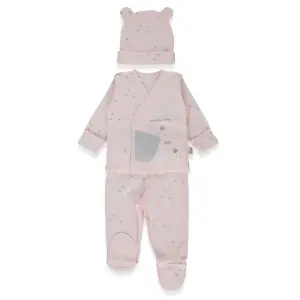 Z1072 К-кт 3ч ORGANIC SLEEPY SHEEPY PINK 1-3M