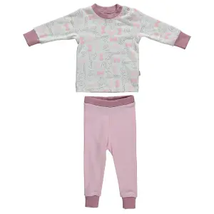 F1075 Пижама Слон и жираф GIRL 18-24м.