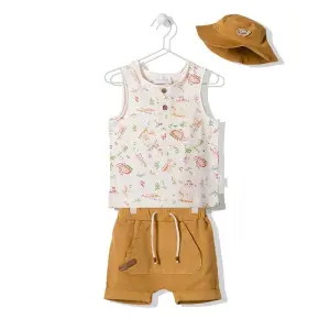 K3782 К-кт 3ч. LAZY ANIMALS кафяв 18-24M/92CM
