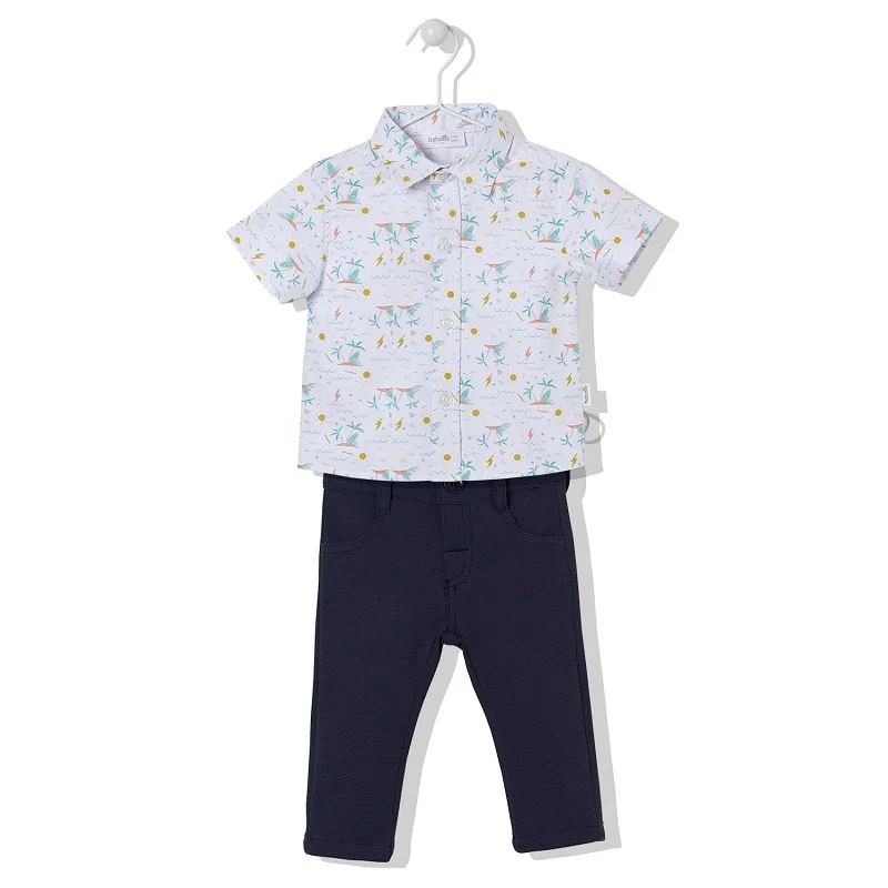 K3957К-кт 2ч. BUTIK 2023 YAZ т.син 18-24M/92CM