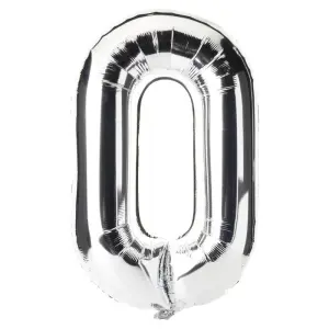 53820 Фолиев балон цифра 0 Silver, 86см.