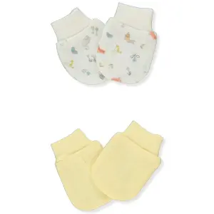 C1056 Ръкавички 2ч. HAPPY GARDEN жълт 0-3M 62CM