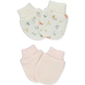 C1056 Ръкавички 2ч. HAPPY GARDEN розов 0-3M 62CM