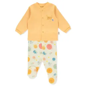 F1325 Пижама 2 ч COSMIC SPACE жълт 3-6M 68CM