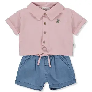 K4269 К-кт 2 ч BEE HAPPY DUSTY ROSE 6-9M 74CM