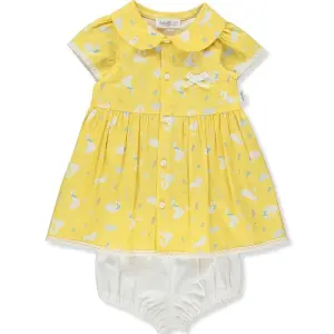 K4308 Рокля с гащички KIND DUCK жълт 18-24M 92CM