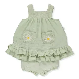 K4385 Рокля 2ч. ETHNIC DAISY зелен 9-12M 80CM