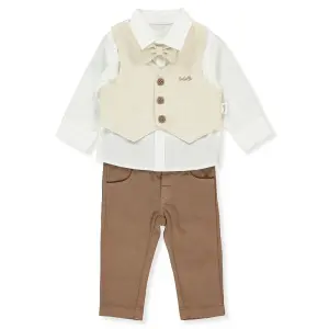 K4409 К-кт 4 ч BOUTIQUE кафяв 24-36M 98CM