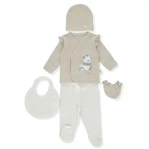 Z879 К-кт 5 ч. HAPPY PANDA бежов 0-3M 62CM
