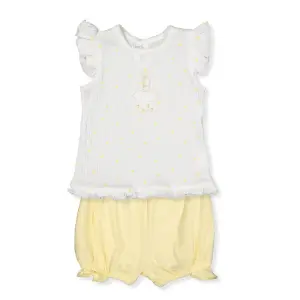 F1412 Пижама 2ч mini heart/25 Жълт 12-18м/86см