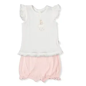 F1412 Пижама 2ч mini heart/25 Розов 18-24м/92см