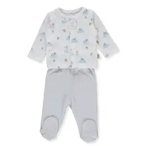 F1426 Пижама 2ч stars and koalas Сив 3-6м/68см