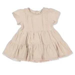 K4817 Рокля classy girl Бежов 6-9м/74см