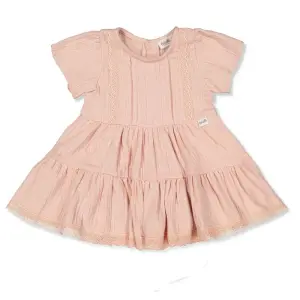 K4817 Рокля classy girl Розов 9-12м/80см