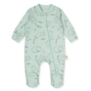 T3835 Гащеризон sleepy cat Зелен 3-6м/68см
