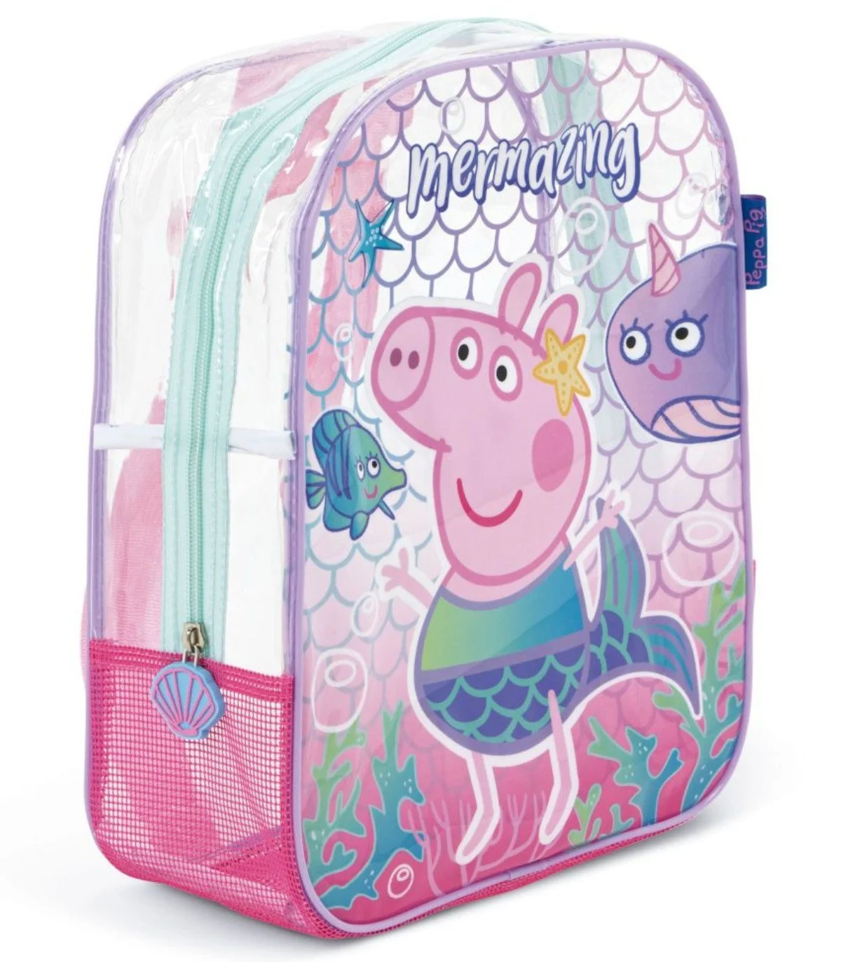 Детска плажна раница прозрачна peppa pig 32*25*23