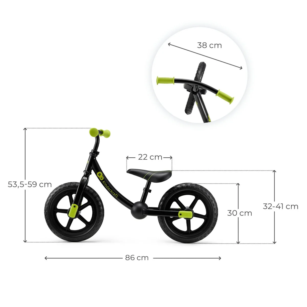Kinderkraft колело за баланс 2WAY NEXT OFFROAD BLACK