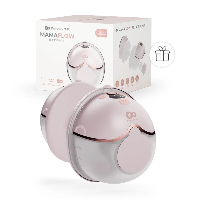 Kinderkraft MAMAFLOW единична електрическа помпа за кърма PINK