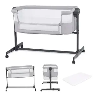 KinderKraft NESTEE UP 2 бебешка кошара GREY