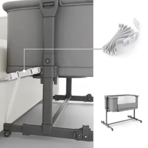 KinderKraft NESTEE GROW 2 бебешка кошара DARK GREY