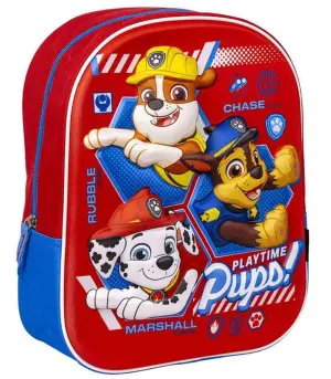 Детска раница 3D paw patrol червен 31 см
