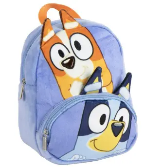 Плюшена раница с преден джоб за детска градина bluey 22 см